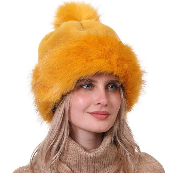 Women\'s Faux Fur Cossack Pompom Cap Hat main image 2
